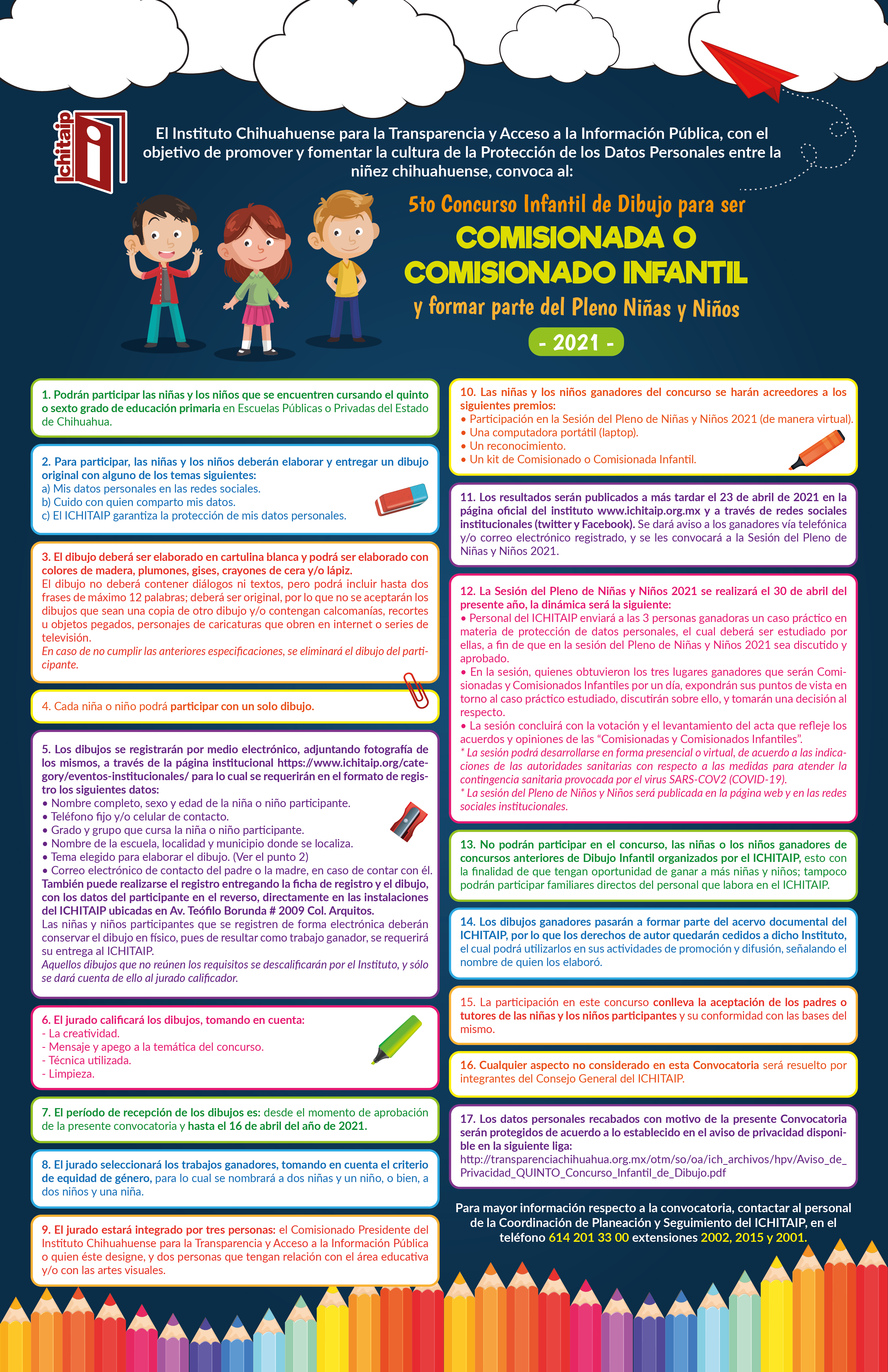 5° CONCURSO DE DIBUJO PARA SER COMISIONADA O COMISIONADO INFANTIL 2021