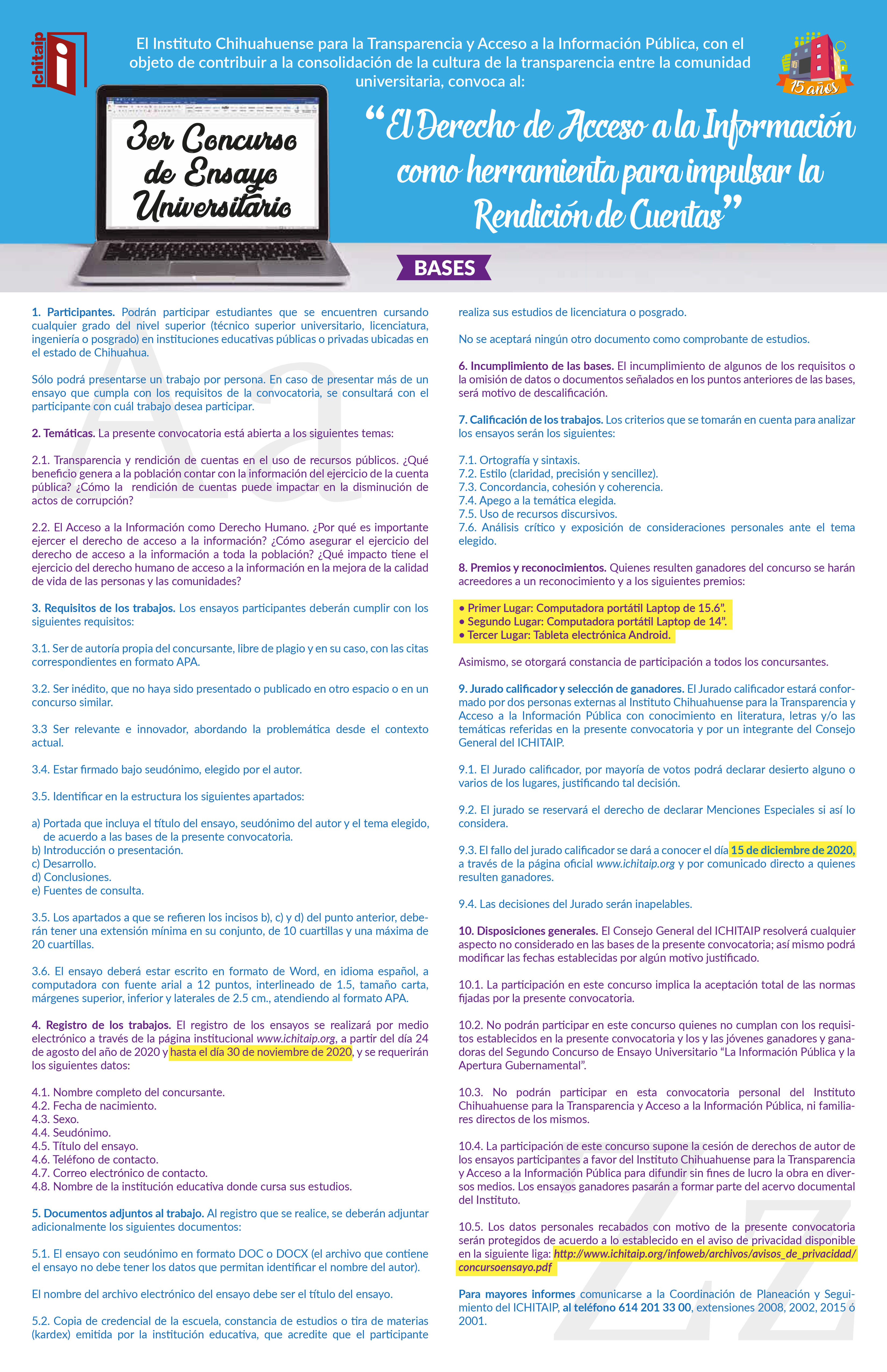 3° CONCURSO ENSAYO UNIVERSITARIO 2020